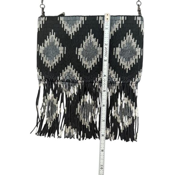 INGE CHRISTOPHER BEADED IKAT FRINGED CROSSBODY - Picture 5 of 8